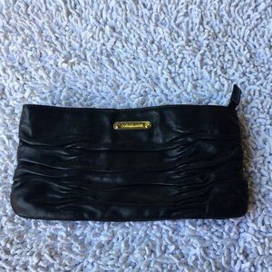 Michael Kors Leather Pleated Clutch Bag